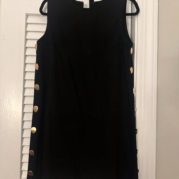 Hyacinth House Black Twill Button Bitsy Dress - Picture 3 of 3